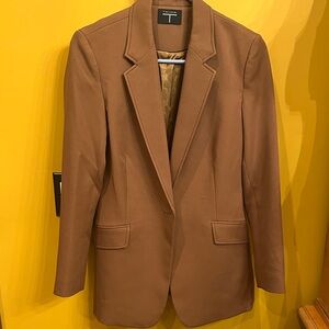 Tahari Camel Blazer with black stitch
